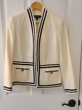 Vintage Lady's Jacket with Velvet Trim